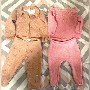 Matching set flower H&M size 6/9 matching set pink old navy 6/12